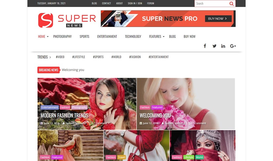 32 Best Adsense Friendly WordPress Themes (Free and Premium Options) SuperNewsPro Theme demo