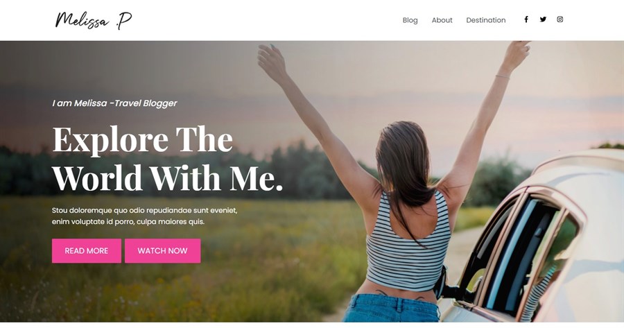 50+ Stunning WordPress Gutenberg Templates (Free + Premium) Travel Blog demo template