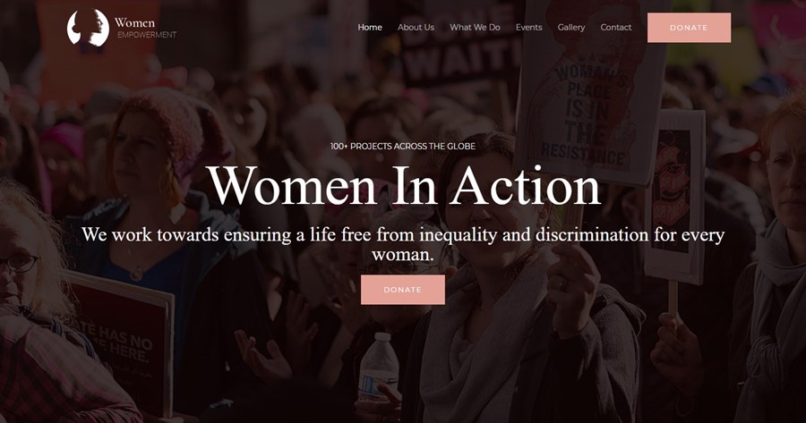 50+ Stunning WordPress Gutenberg Templates (Free + Premium) Women Empowerment NGO demo site