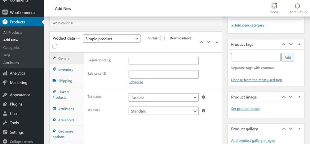WooCommerce vs BigCommerce – Which Is the Best eCommerce Platform? Adding product in WooCommerce