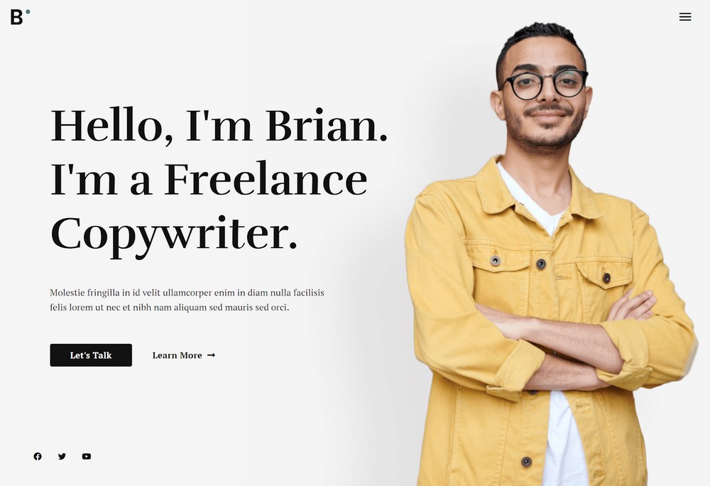 How To Create a Portfolio Website With WordPress – Complete Beginner’s Guide Astra Freelance Copywriter demo template