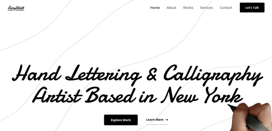 37 of the Best WordPress Themes for Artists - Free and Paid Options Calligraphy Artist astra template