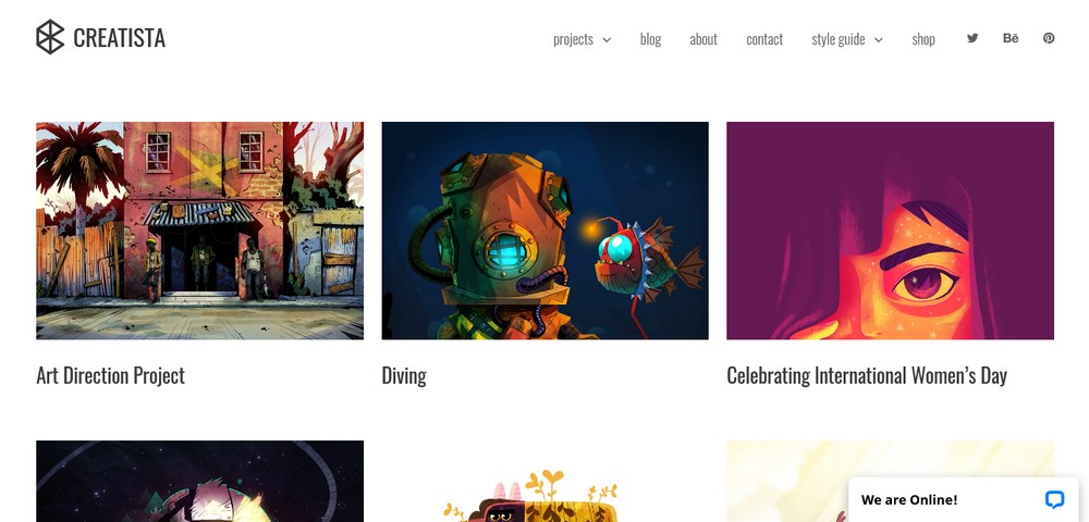 37 of the Best WordPress Themes for Artists - Free and Paid Options Creatista Portfolio WordPress Theme demo