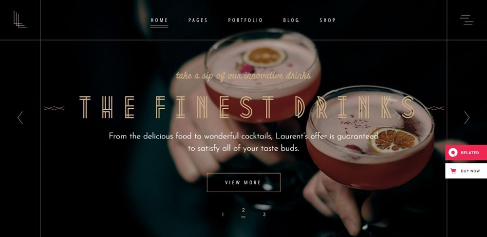 25 Best WordPress Restaurant Themes To Promote Your Eatery Laurent Restaurant Theme demo site