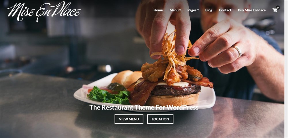25 Best WordPress Restaurant Themes To Promote Your Eatery Mise En Place Restaurant Theme demo