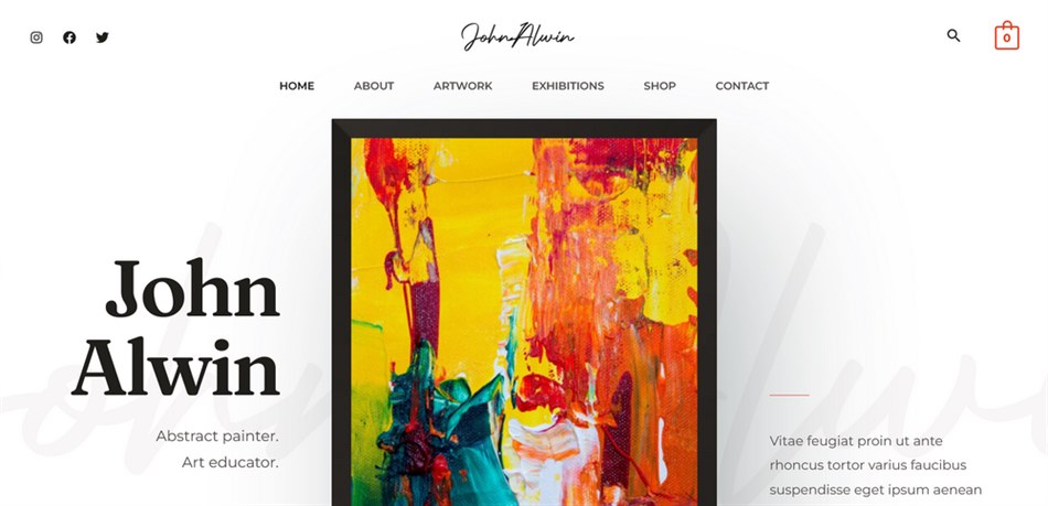 37 of the Best WordPress Themes for Artists - Free and Paid Options Painter Artist theme