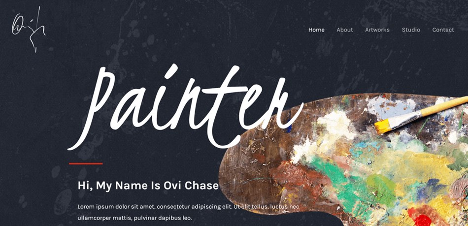 37 of the Best WordPress Themes for Artists - Free and Paid Options Painter astra template