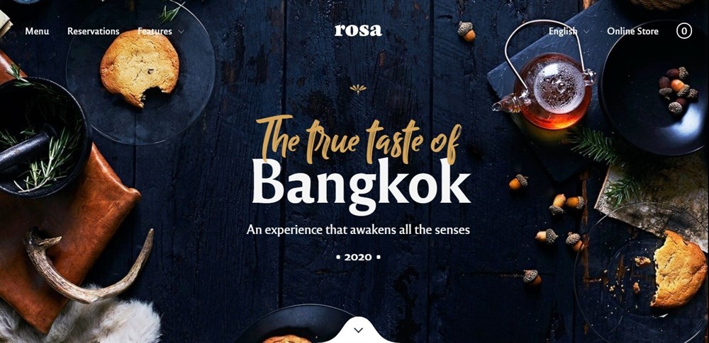 25 Best WordPress Restaurant Themes To Promote Your Eatery Rosa 2 Demo