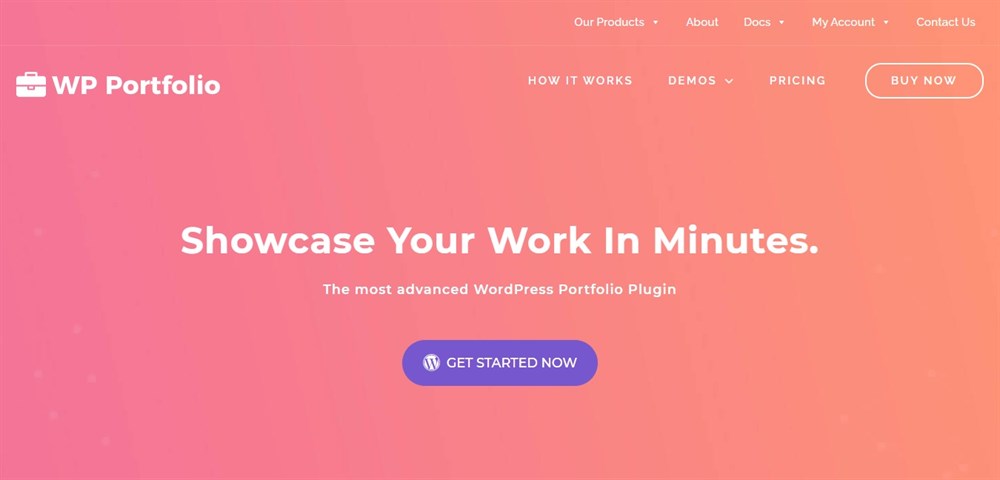 How To Add an Image Gallery in WordPress - Step by Step Guide WP Portfolio homepage