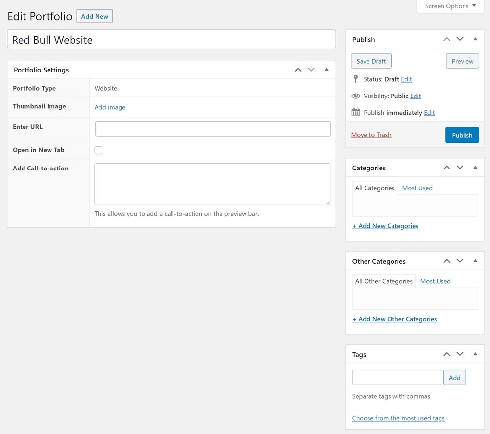 How To Create a Portfolio Website With WordPress – Complete Beginner’s Guide WP Portfolio portfolio settings