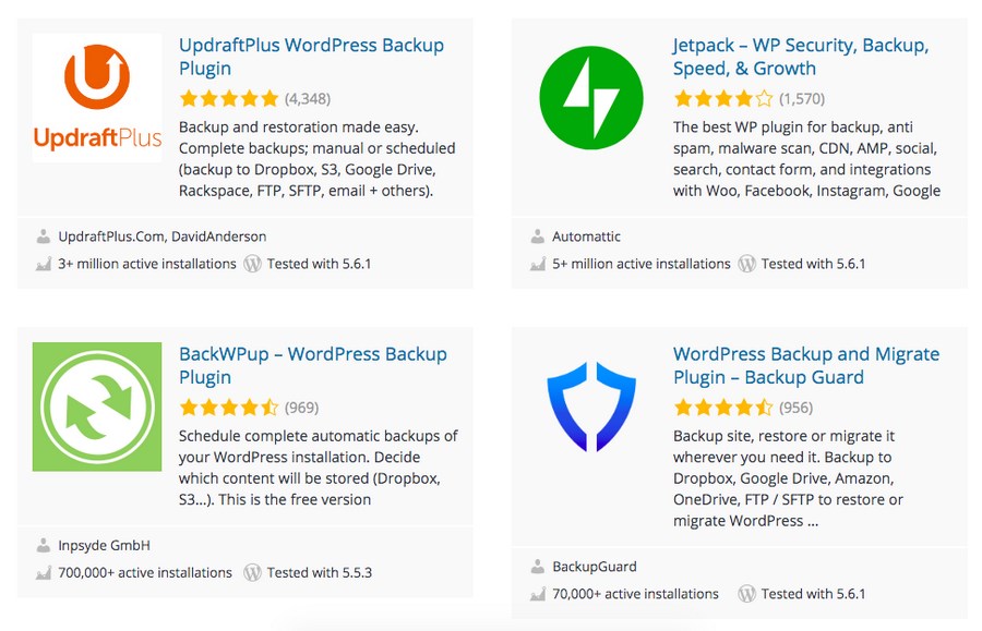WordPress vs Blogger: Which Is the Best Blogging Platform? WordPress backup plugins