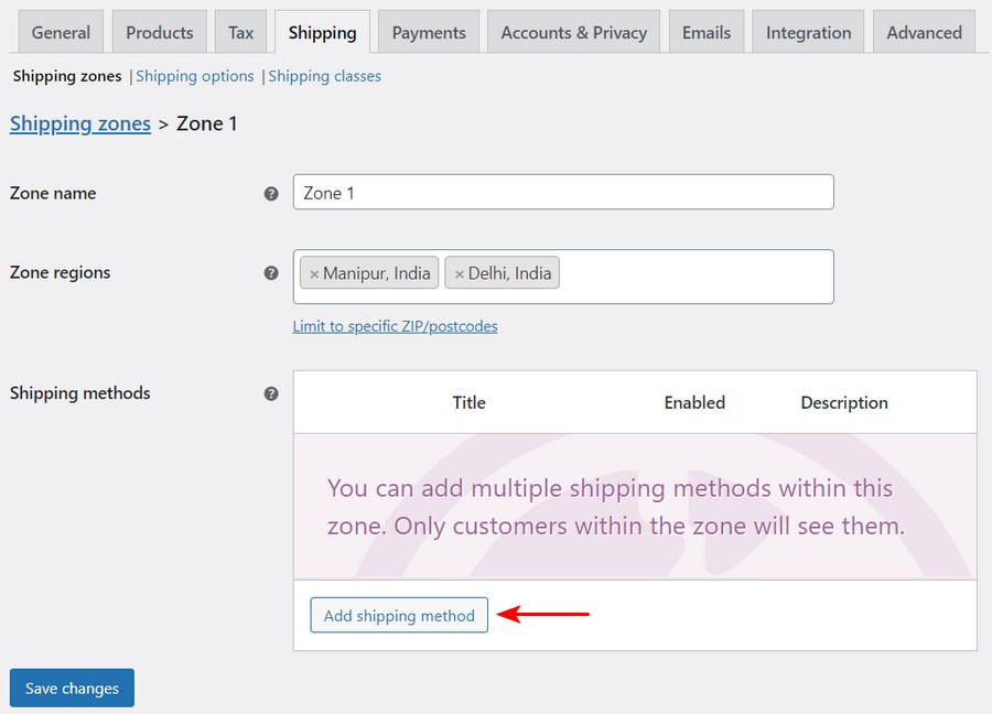 WooCommerce Free Shipping: How To Offer Free Shipping in Your Store Add shipping method