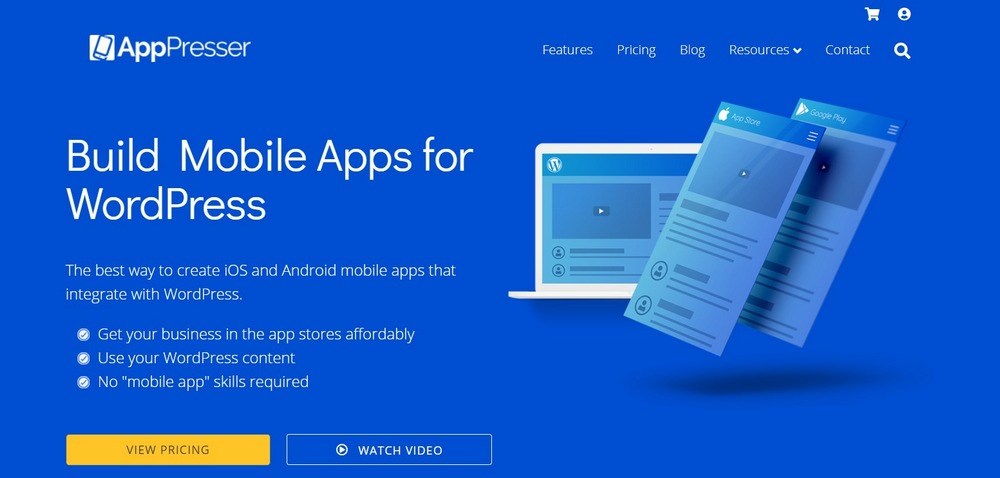 Convert WooCommerce to a Mobile App the Easy Way With Appmysite AppPresser homepage