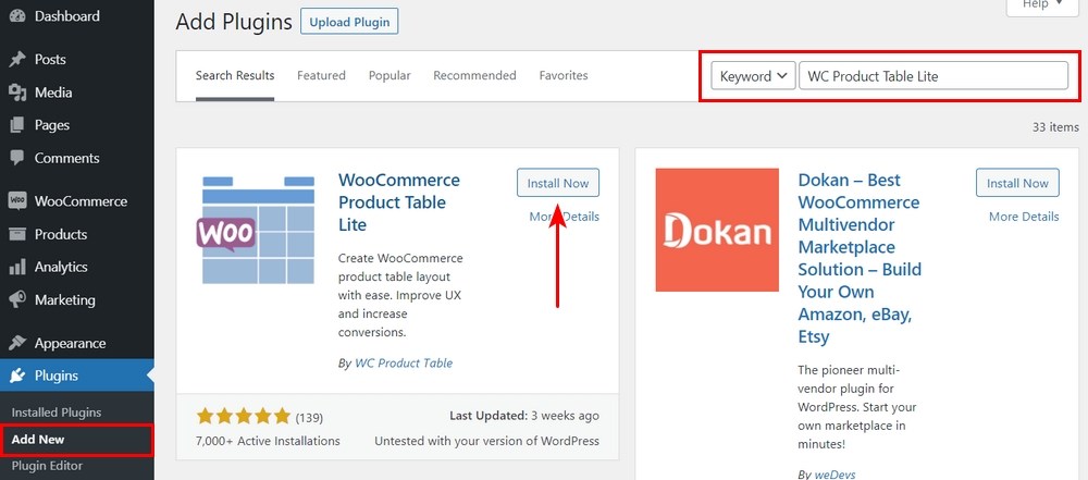 The Best 9+ Plugins To Manage WooCommerce Product Tables Install WC product lite WordPress plugin