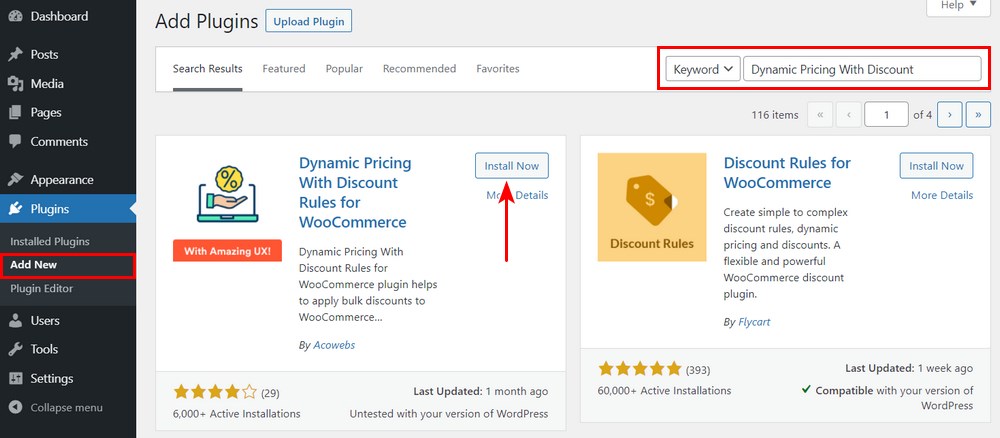 WooCommerce Dynamic Pricing and Discounts: Everything You Should Know Install dynamic pricing with discount WordPress plugin