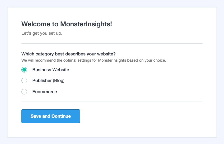WooCommerce Google Analytics Integration Made Easy With the Right Plugin MonsterInsights setup wizard 1
