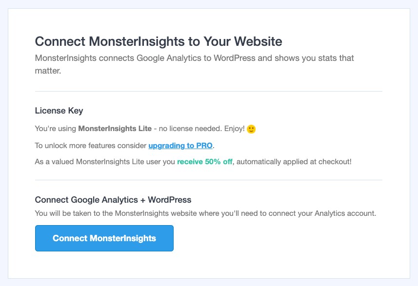 WooCommerce Google Analytics Integration Made Easy With the Right Plugin MonsterInsights setup wizard 2