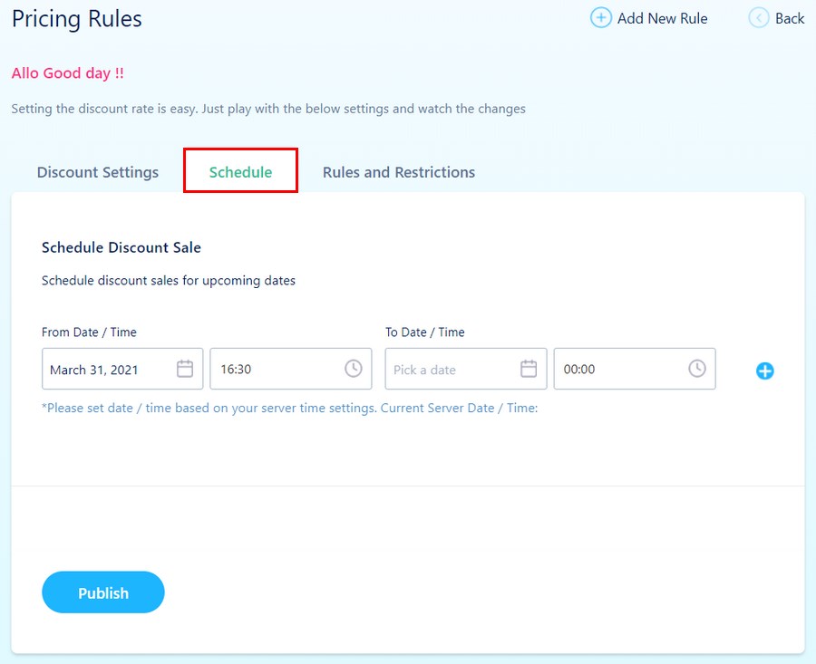 WooCommerce Dynamic Pricing and Discounts: Everything You Should Know Pricing rule schedule