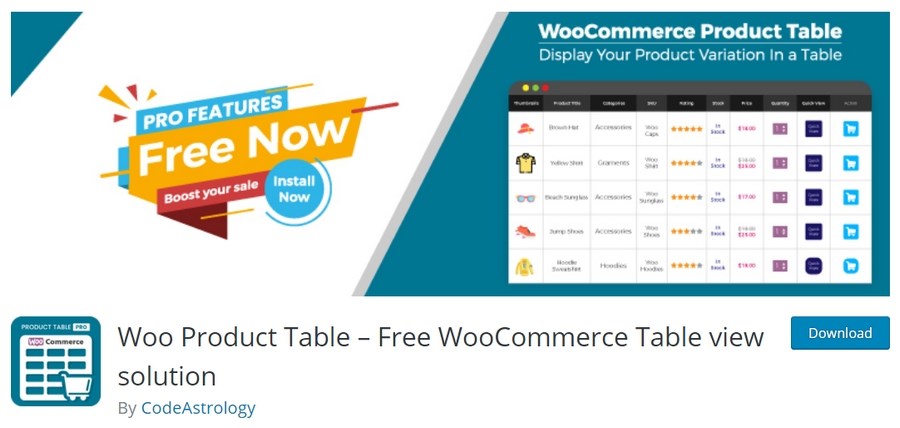 The Best 9+ Plugins To Manage WooCommerce Product Tables Woo Product table free plugin