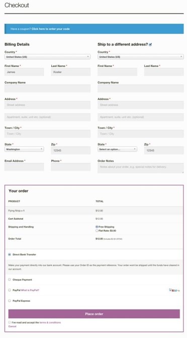 WooCommerce Shortcodes: Products, Carts, Categories and Other Useful Shortcodes WooCommerce checkout