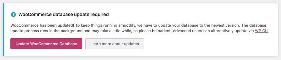 How To Properly Update WooCommerce the Right Way WooCommerce database update notification
