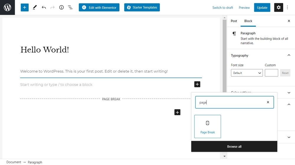 WordPress Blog Design: How To Design a Beautiful Blog Section WordPress page break