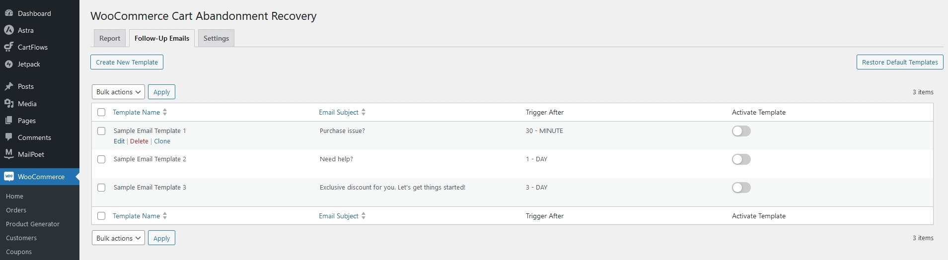 Abandoned Cart Recovery: The Next Best Thing to Free Money! Hover over an email and select Edit