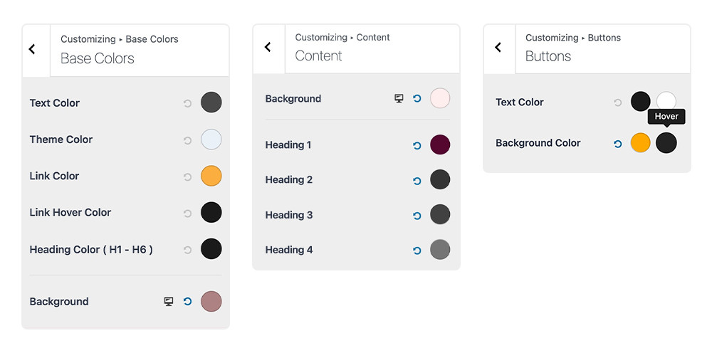 Astra 3.1 - Revised Customizer and Enhanced Header Footer Builder Astra 3.1 - Color options