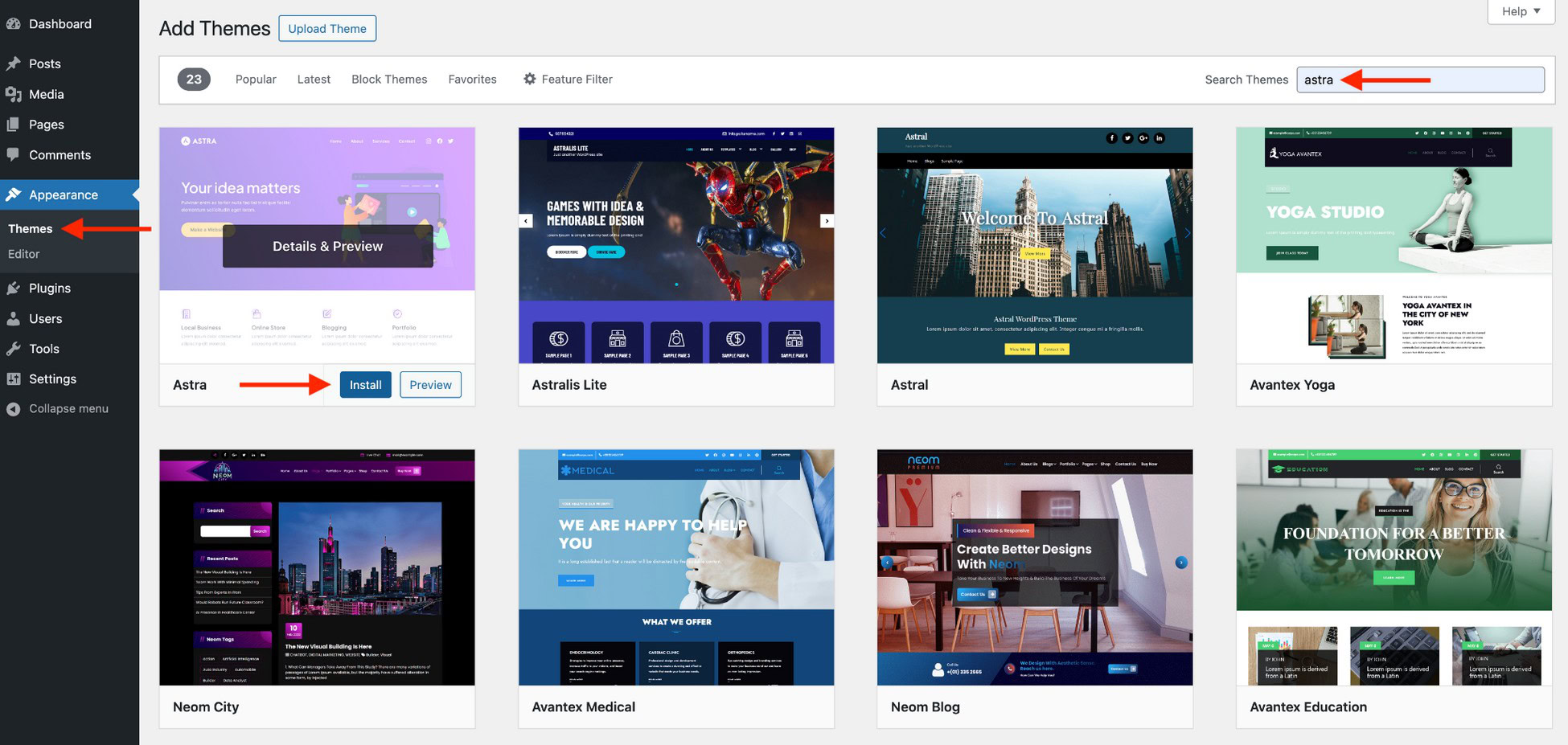Create a Profitable Online Store in 7 Easy Steps With SureCart install astra