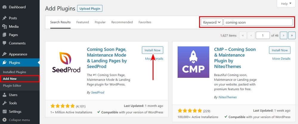 WordPress Blog Design: How To Design a Beautiful Blog Section install coming soon page WordPress plugin