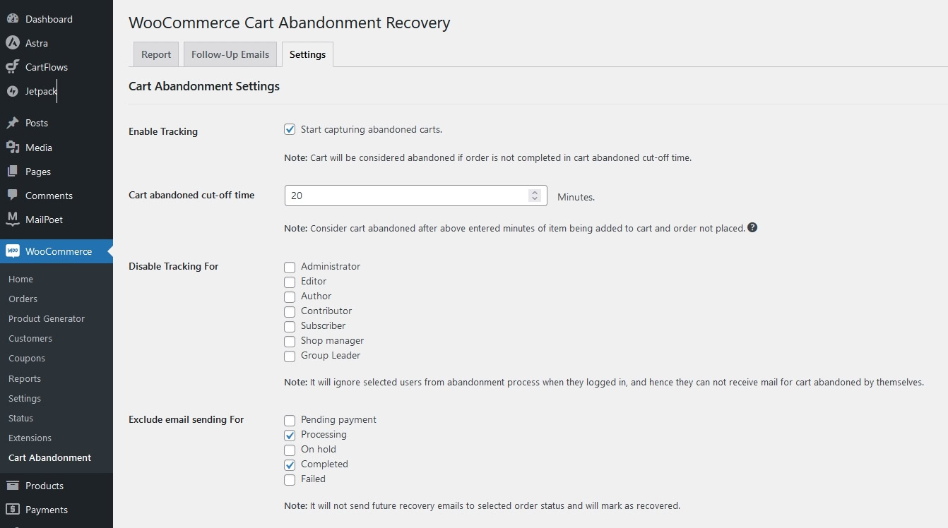 Abandoned Cart Recovery: The Next Best Thing to Free Money! Select the Settings tab
