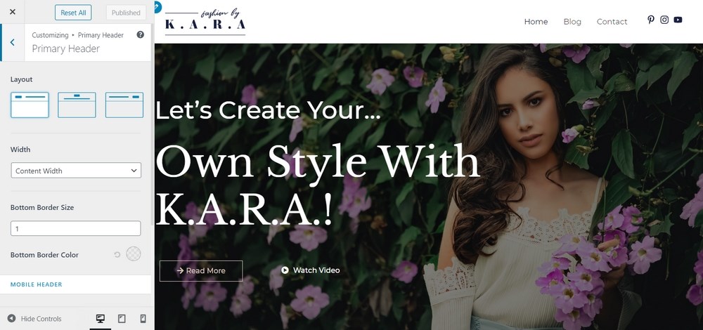 WordPress Blog Design: How To Design a Beautiful Blog Section setup blog header