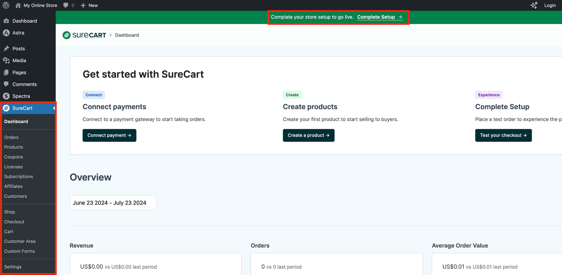 Create a Profitable Online Store in 7 Easy Steps With SureCart surecart complete setup