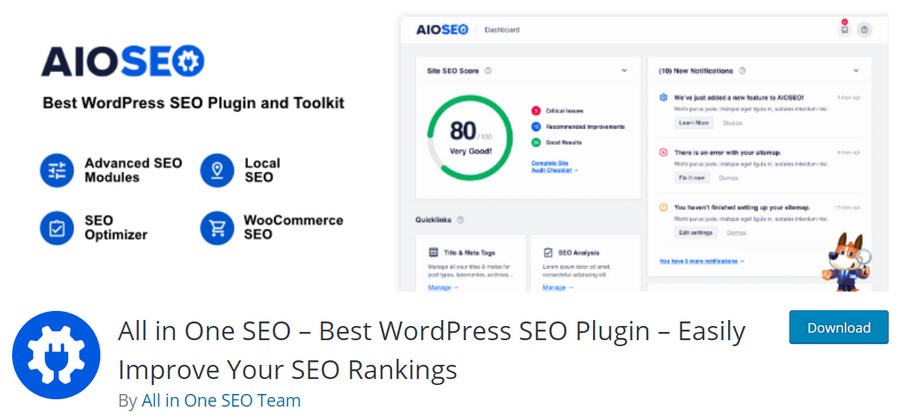 WordPress Sitemap: How To Create + 7 Best Plugins All in one SEO plugin