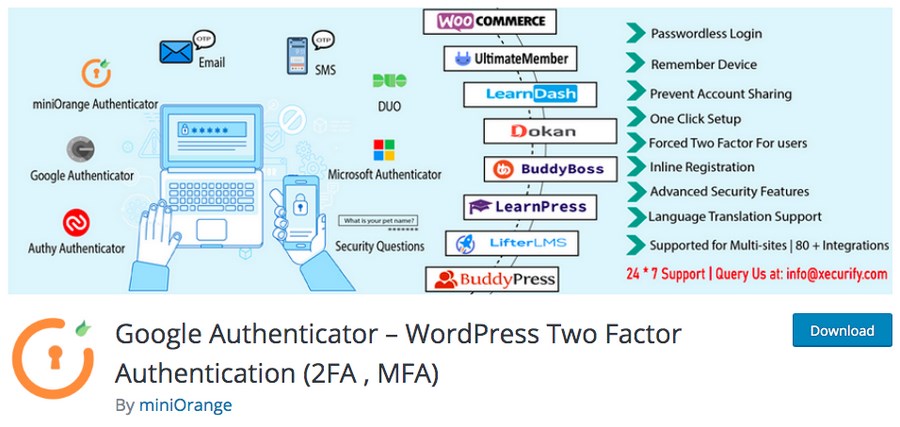 How To Enable Two Factor Authentication in WordPress (With a Free Plugin) Google authenticator WordPress plugin