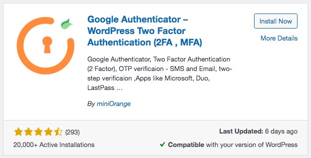 How To Enable Two Factor Authentication in WordPress (With a Free Plugin) Install google authenticator WordPress plugin