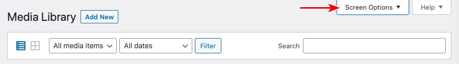 How To Reset a WordPress Website and Start Over Media library screen options