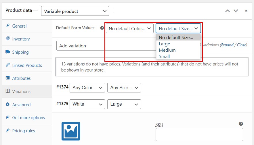 WooCommerce Product Variations: Your Complete Guide To Variable Products Product variation default values