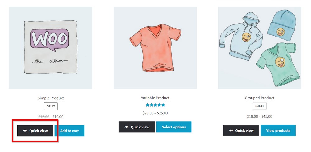 WooCommerce Product Variations: Your Complete Guide To Variable Products Quick view pro by barn 2 front end results