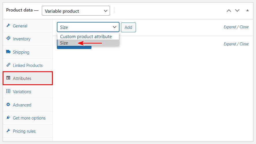 WooCommerce Product Variations: Your Complete Guide To Variable Products Set attributes to the product