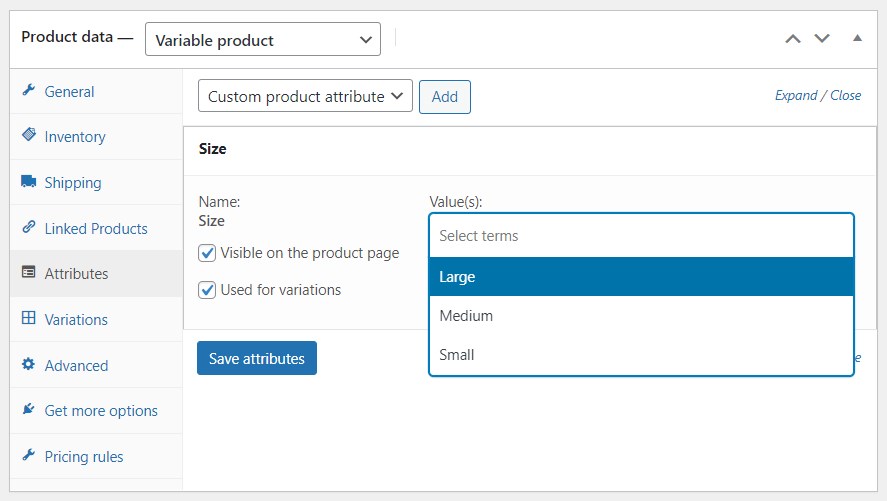 WooCommerce Product Variations: Your Complete Guide To Variable Products Set attributes value