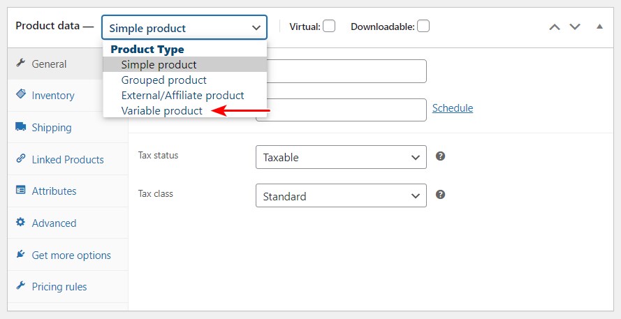WooCommerce Product Variations: Your Complete Guide To Variable Products Set product data to variable product