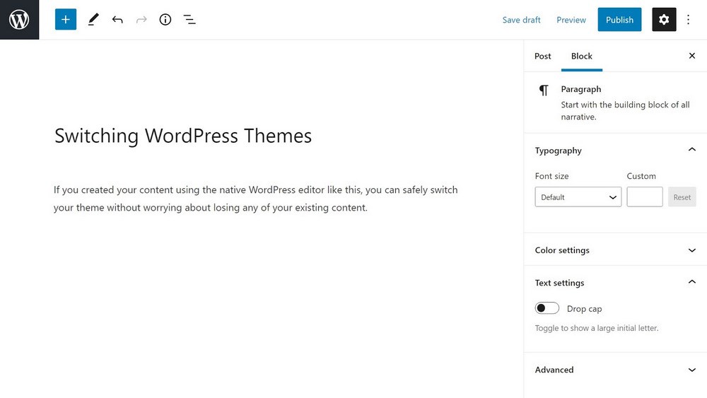 How To Change WordPress Theme (Safely and Without Breaking Your Site) WordPress Gutenberg editor