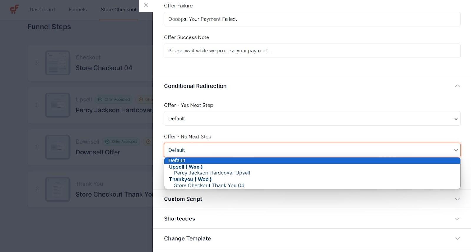 How To Customize the WooCommerce Checkout Page add-conditional-downsell-if-offer-is-rejected