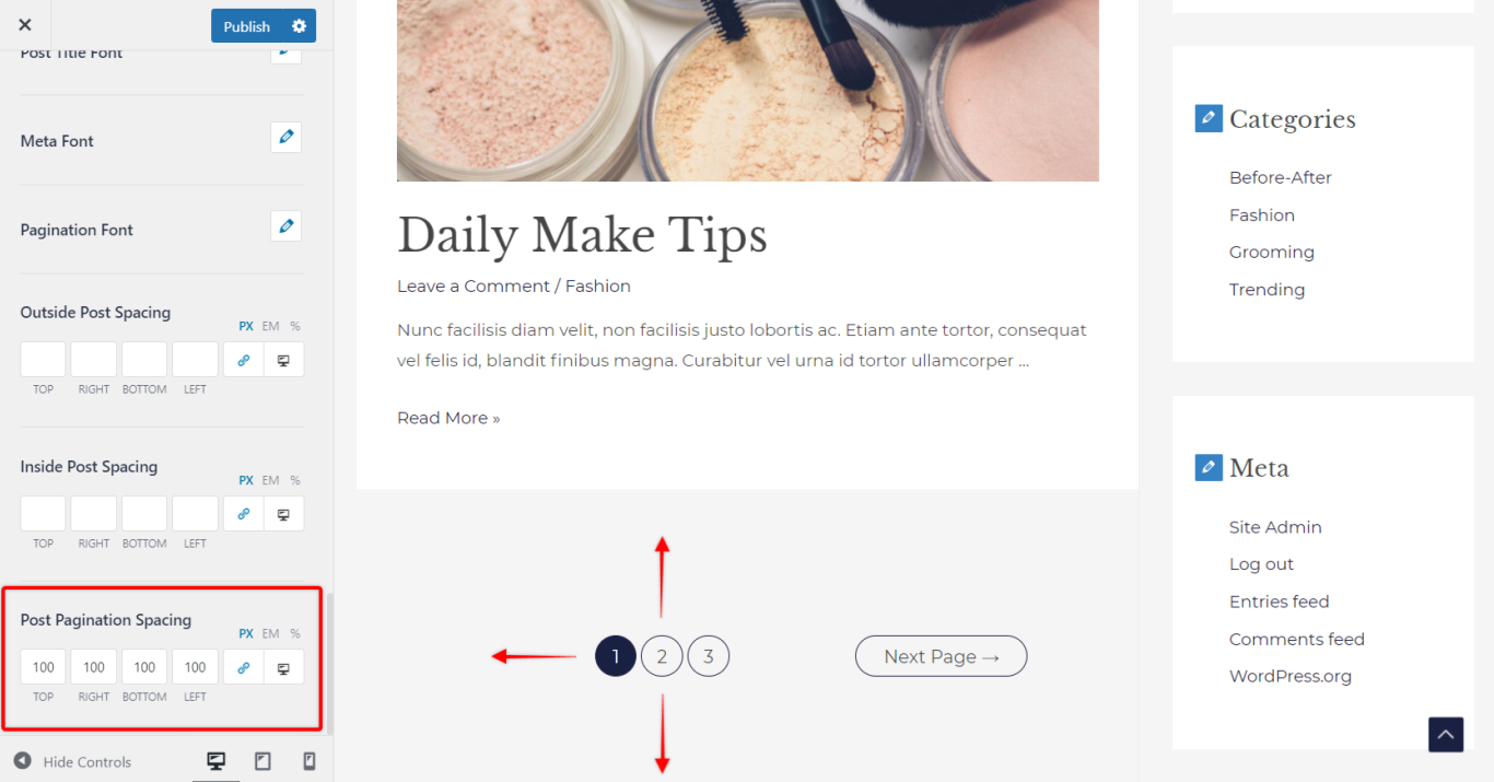 How to Manage Spacing on the Blog Page Using Astra? Astra Pro - Post Pagination Spacing, Astra 3.0+