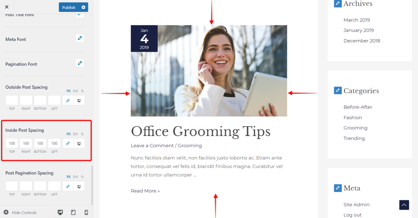 How to Manage Spacing on the Blog Page Using Astra? Astra Pro - Post Inside Spacing, Astra 3.0+