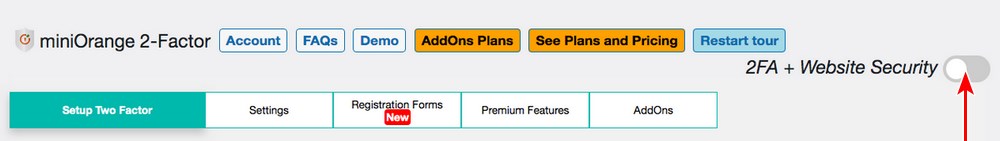 How To Enable Two Factor Authentication in WordPress (With a Free Plugin) click on 2FA + website security setting