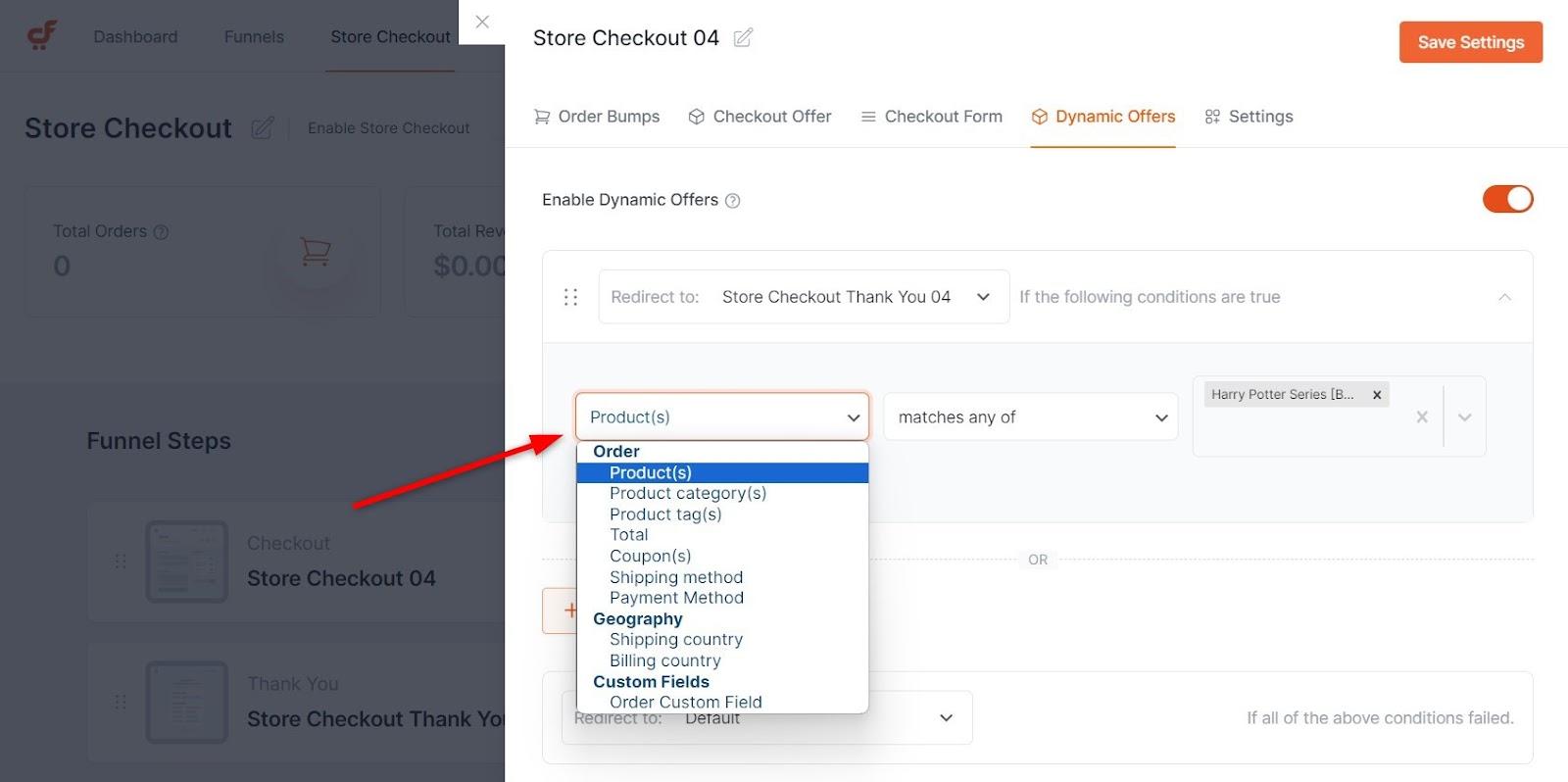 How To Customize the WooCommerce Checkout Page create-conditions-for-dynamic-offers