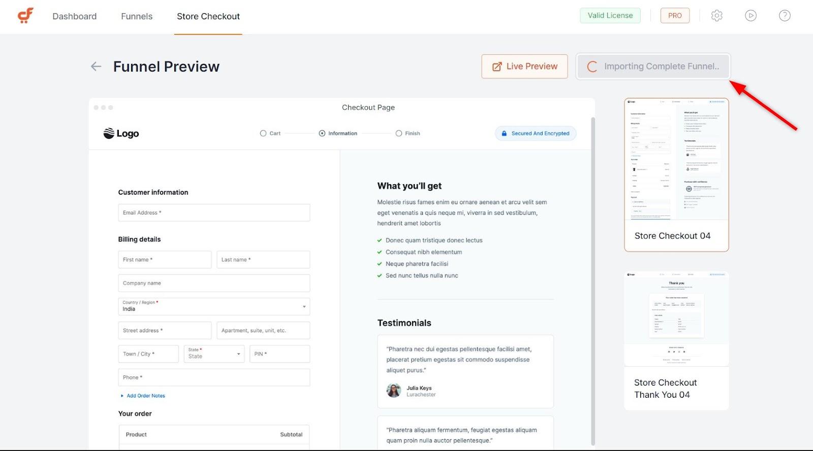 How To Customize the WooCommerce Checkout Page importing-custom-checkoout-templates