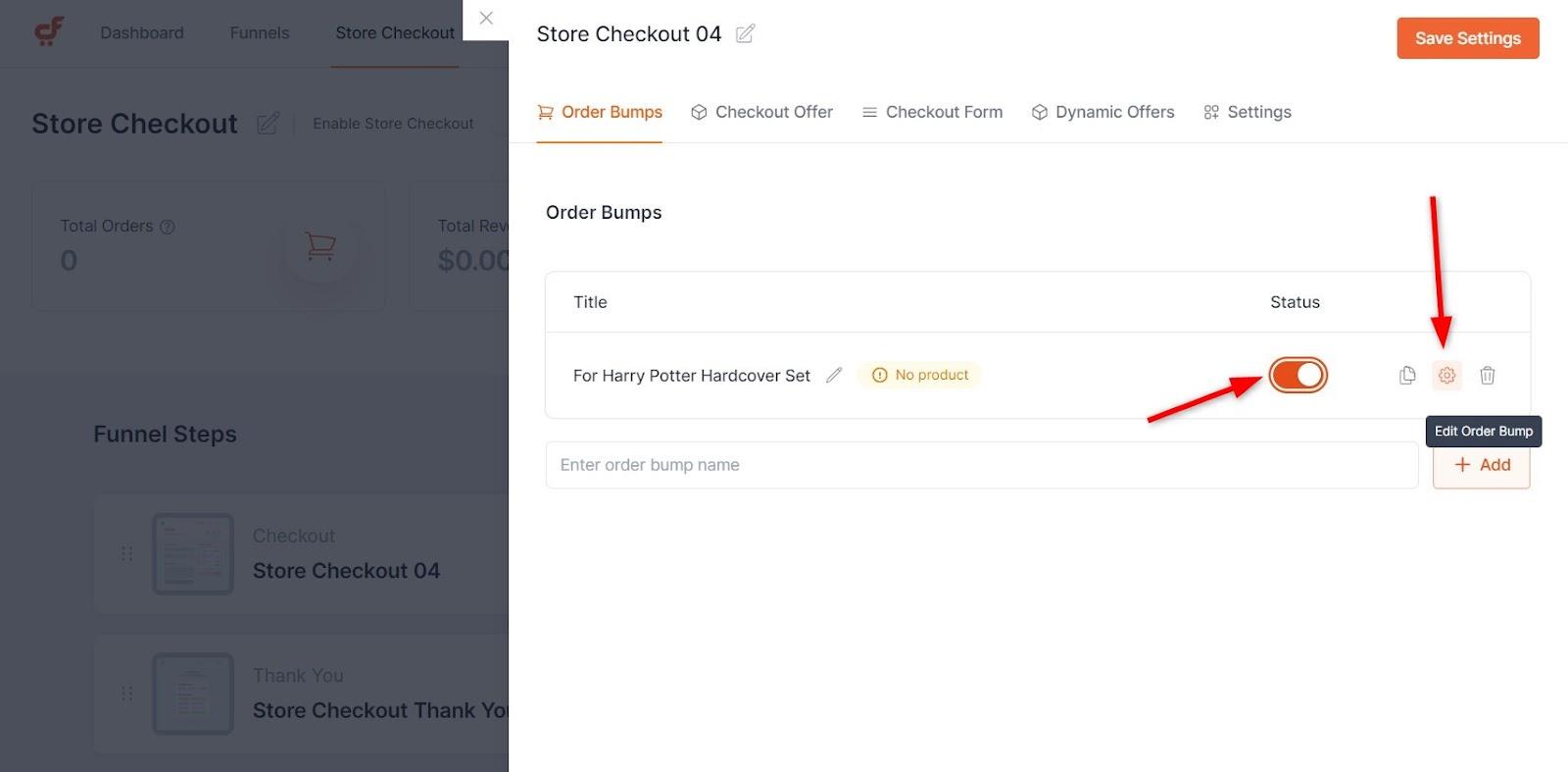 How To Customize the WooCommerce Checkout Page turn-on-order-bump-status